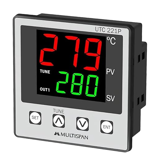 Multispan UTC-221P Dual Display with Universal PID Controller 68x68 (J / K / PT-100 2Wire or 3Wire (Configurable))