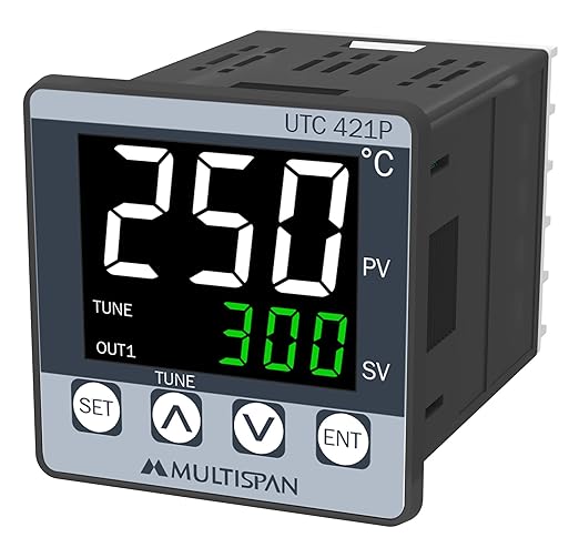 Multispan PID Temperature Controller: 1 Outputs, Relay or SSR Selectable (TC421P)